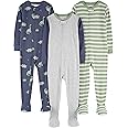 Simple Joys by Carter's baby-boys 3-pack Snug Fit Footed Cotton Pajamas