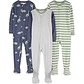 Simple Joys by Carter's baby-boys 3-pack Snug Fit Footed Cotton Pajamas