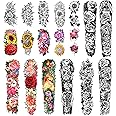 Temporary Tattoo Full Arm 8 Sheets and Half Arm Shoulder Tattoos 10 Sheets, Waterproof Extra Large LastingTattoo Stickers for Girls or Women (22.83"X7.1")