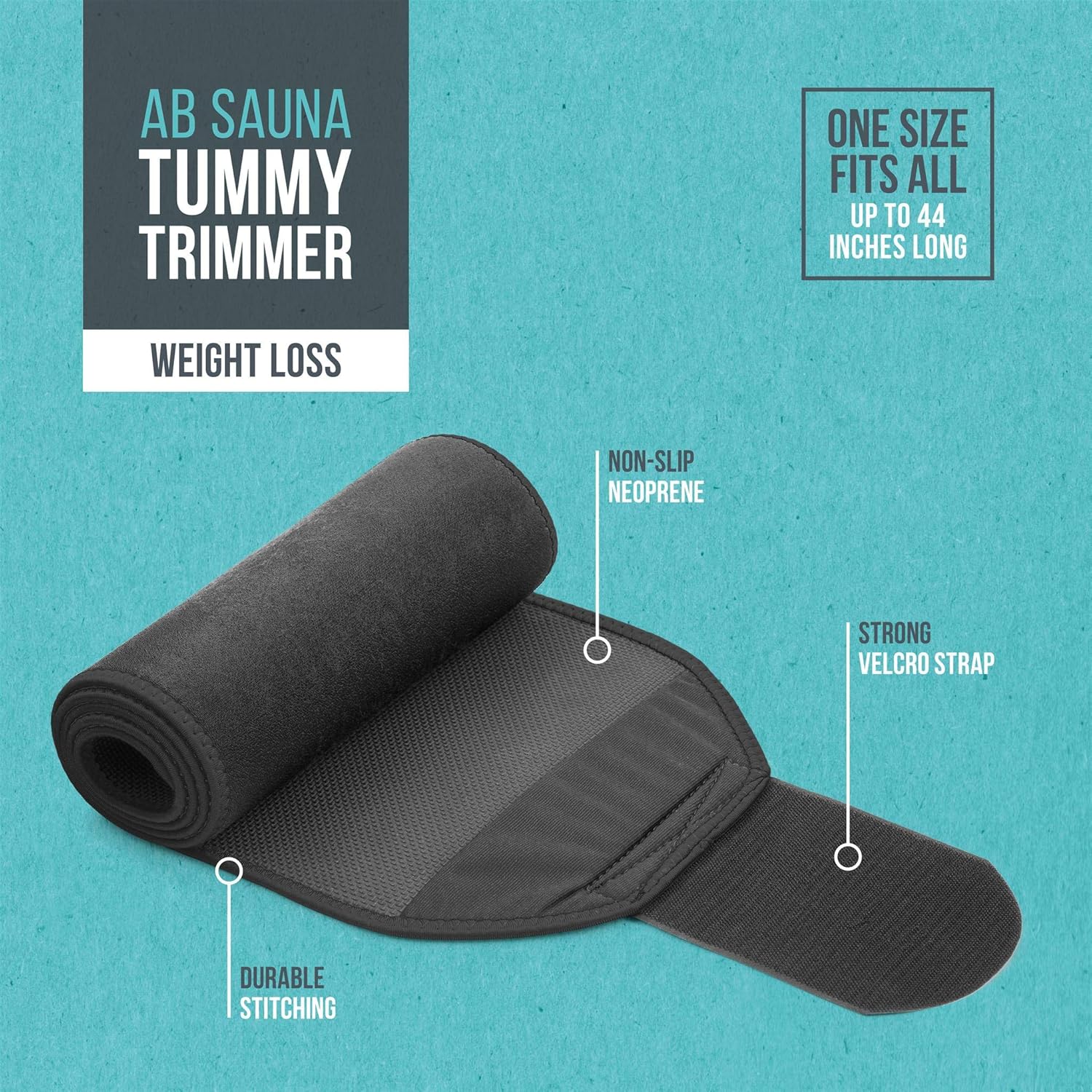 Feel Fit Unisex Waist Slimming Sauna Sweat Belt for Abs & Lower Back