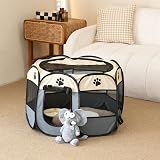Sea Team Foldable Pet Playpen Portable Soft Pop Up Breathable Mesh view 2