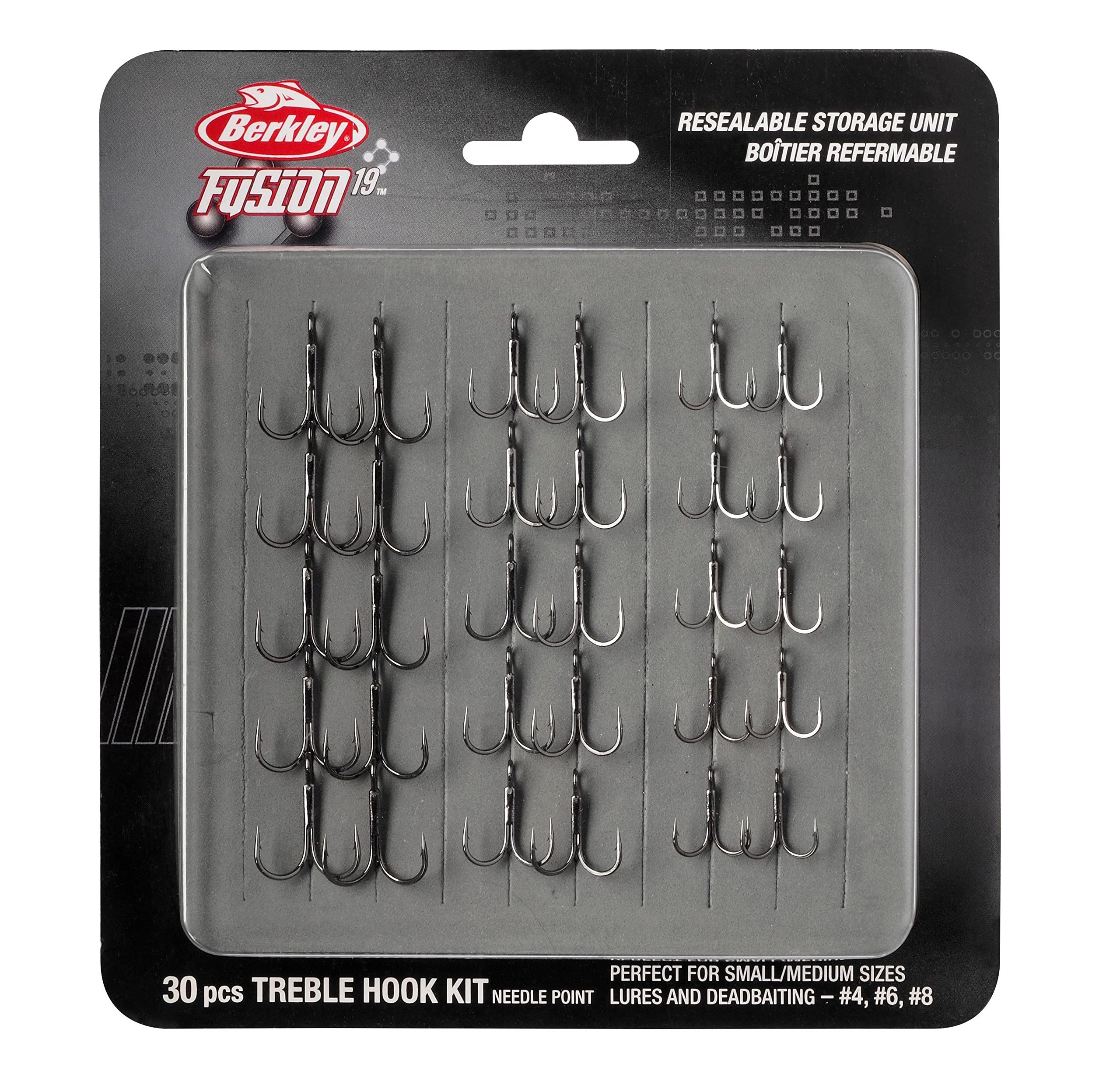 Berkley Fusion19 Small Treble Kit Varied, Fishing Hook, Hooks, Predator Fishing, Perch, Zander, Pike, Unisex, assorted