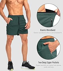 G Gradual Men's Running Shorts with Zipper Pockets