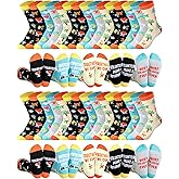 Patelai 25 Pairs Volunteer Socks Bulk Cotton Crew Socks Novelty Appreciation Gifts for Volunteer Month Favors Supplies