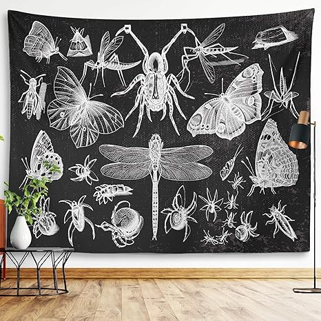 Amazon Com Butterfly Tapestry Insects And Moths Wall Hanging Black And White Gothic Biology Entomology Wall Decor Grunge Moth Tattoo Wiccan Dragonfly Beetle Spider Witchy Tarot Bohemian Goth Tapestry For Living Room Bedroom Amazon Com Butterfly Tapestry Insects And Moths Wall Hanging Black And White Gothic Biology Entomology Wall Decor Grunge Moth Tattoo Wiccan Dragonfly Beetle Spider Witchy Tarot Bohemian Goth Tapestry For Living Room Bedroom