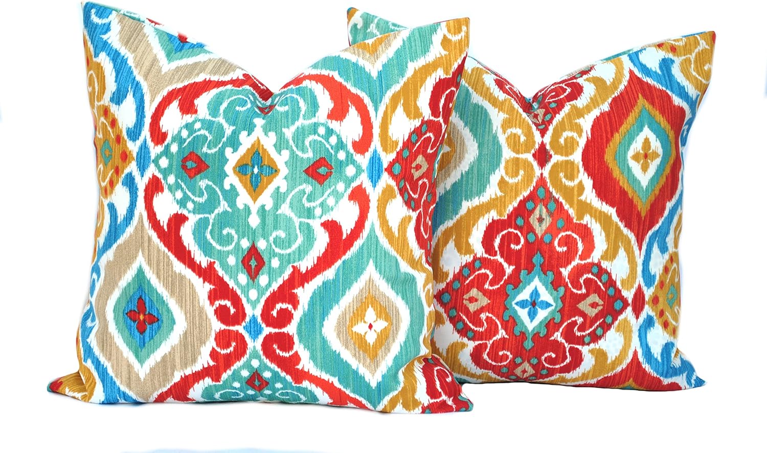 Amazon Com That Dutch Girl Two Indoor Outdoor Ikat Print Pillow