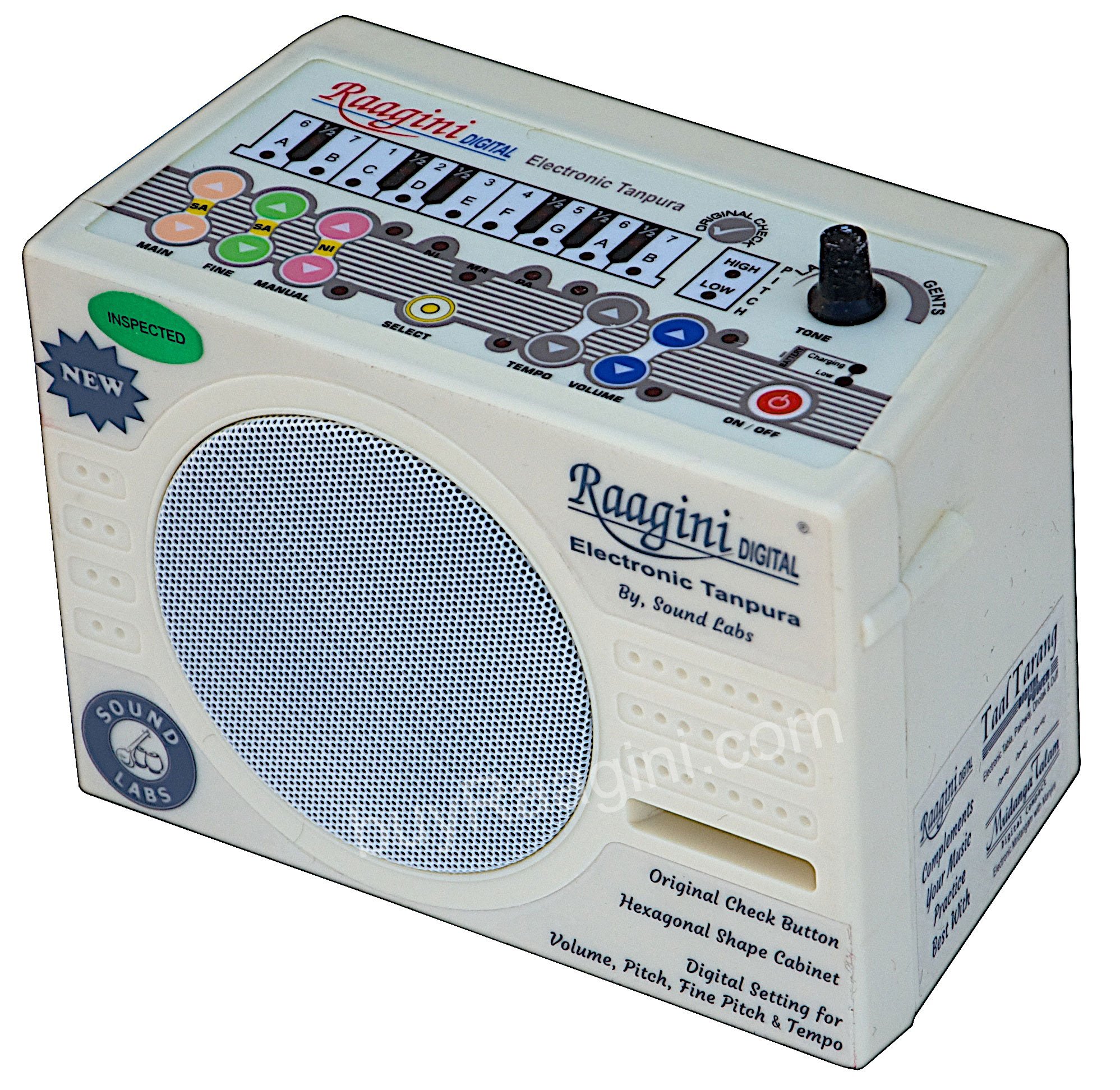 Raagini Digital Electronic Tanpura by Sound Labs Tambura (PDIDG