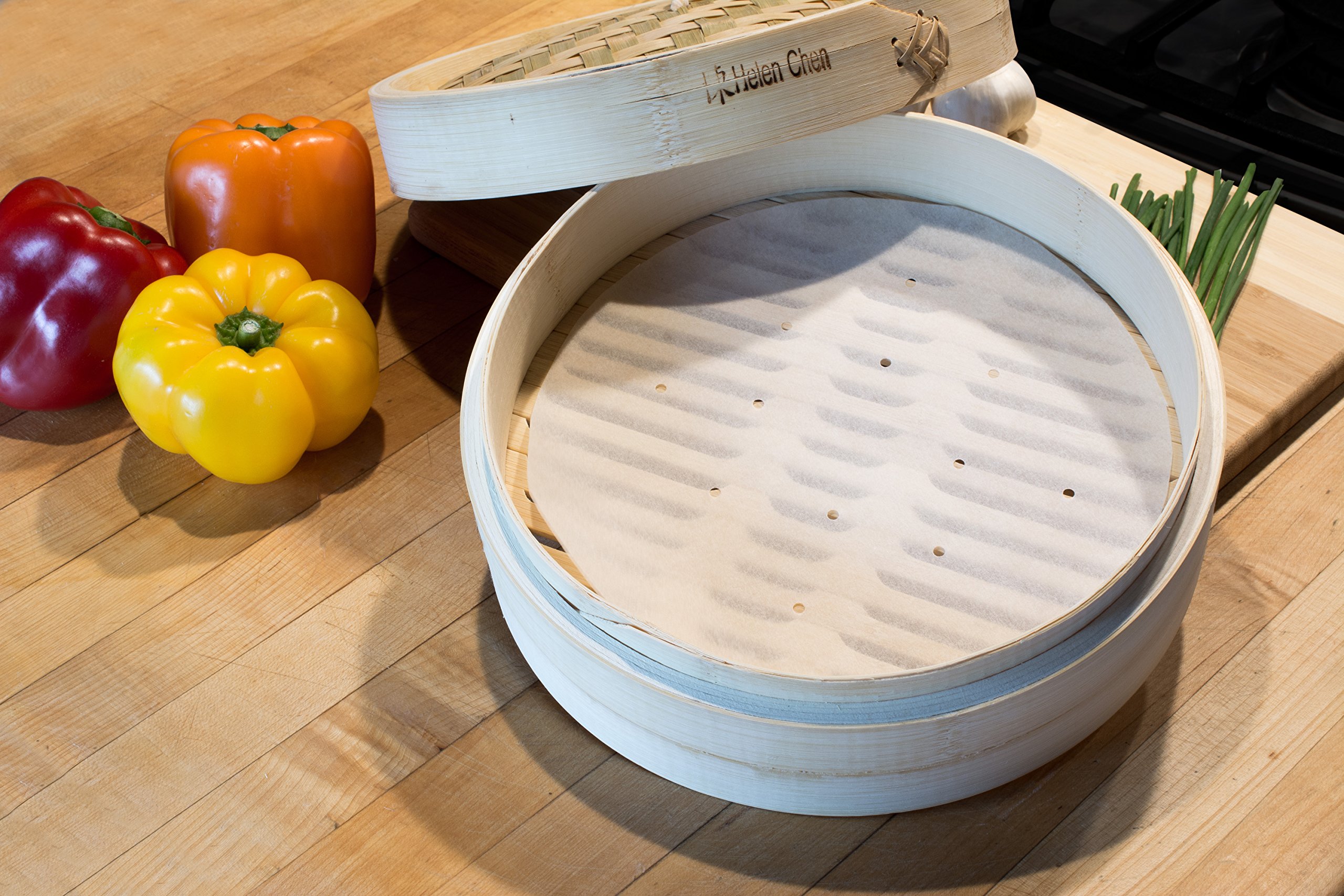 Helen's Asian Kitchen 97009 Food Steamer with Lid, 10Inch, Natural