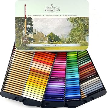 Amazon Schpirerr Farben 96色鉛筆セット プロによる名前と番号付き オイルベースのソフトコア 大人のクラフト アーティスト スケッチャー 子供に最適 塗り絵 落書きに 色鉛筆 文房具 オフィス用品