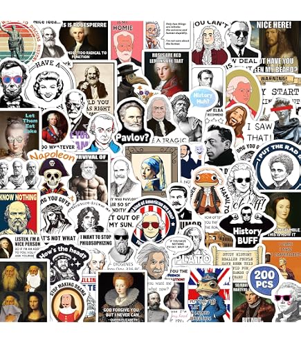 Yqskt Social Study Stickers - Fun Decals For Notebooks, Projects & Learning - View #7