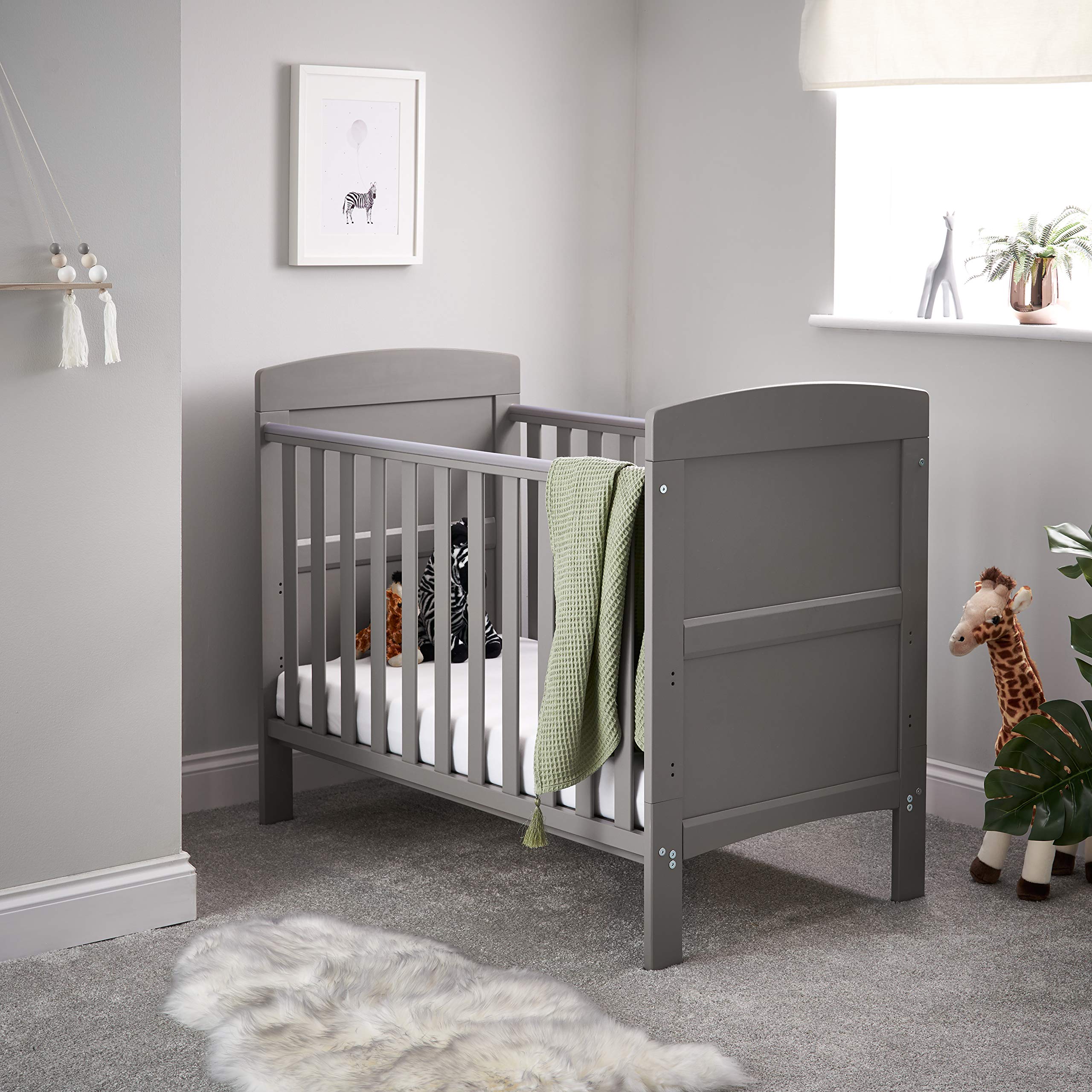 Obaby Grace Mini Cot Bed - Taupe Grey, 20OB1307