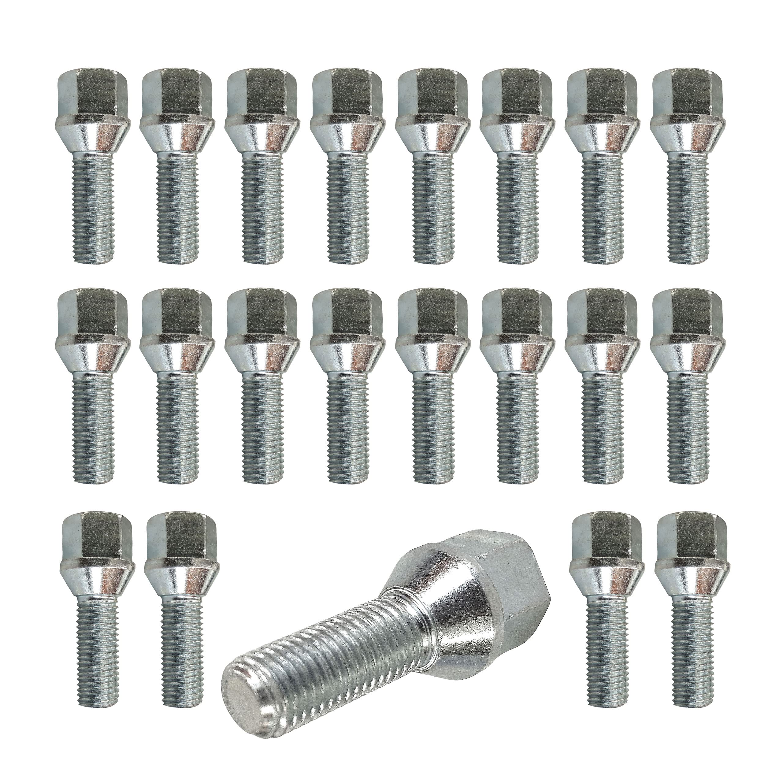 TRACER 20 Wheel bolts Wheel bolt conical waistband 60° M12 x 1.5 28mm compatible with BMW