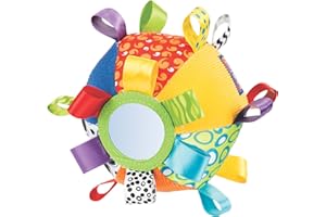 Playgro Kick & Play Loopy Loops Ball - Interactive Sensory Development Toy for Babies 3+ Months - Boosts Touch, Movement Skills with Fun Football Design - Crawling Baby Toy