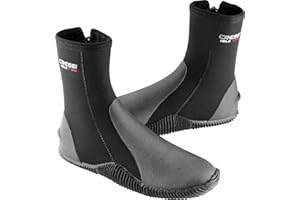 Cressi ISLA, Elastic Neoprene Tall Boot with Sole for Scuba Diving, Snorkeling, and Freediving - Cressi: Quality Since 1946