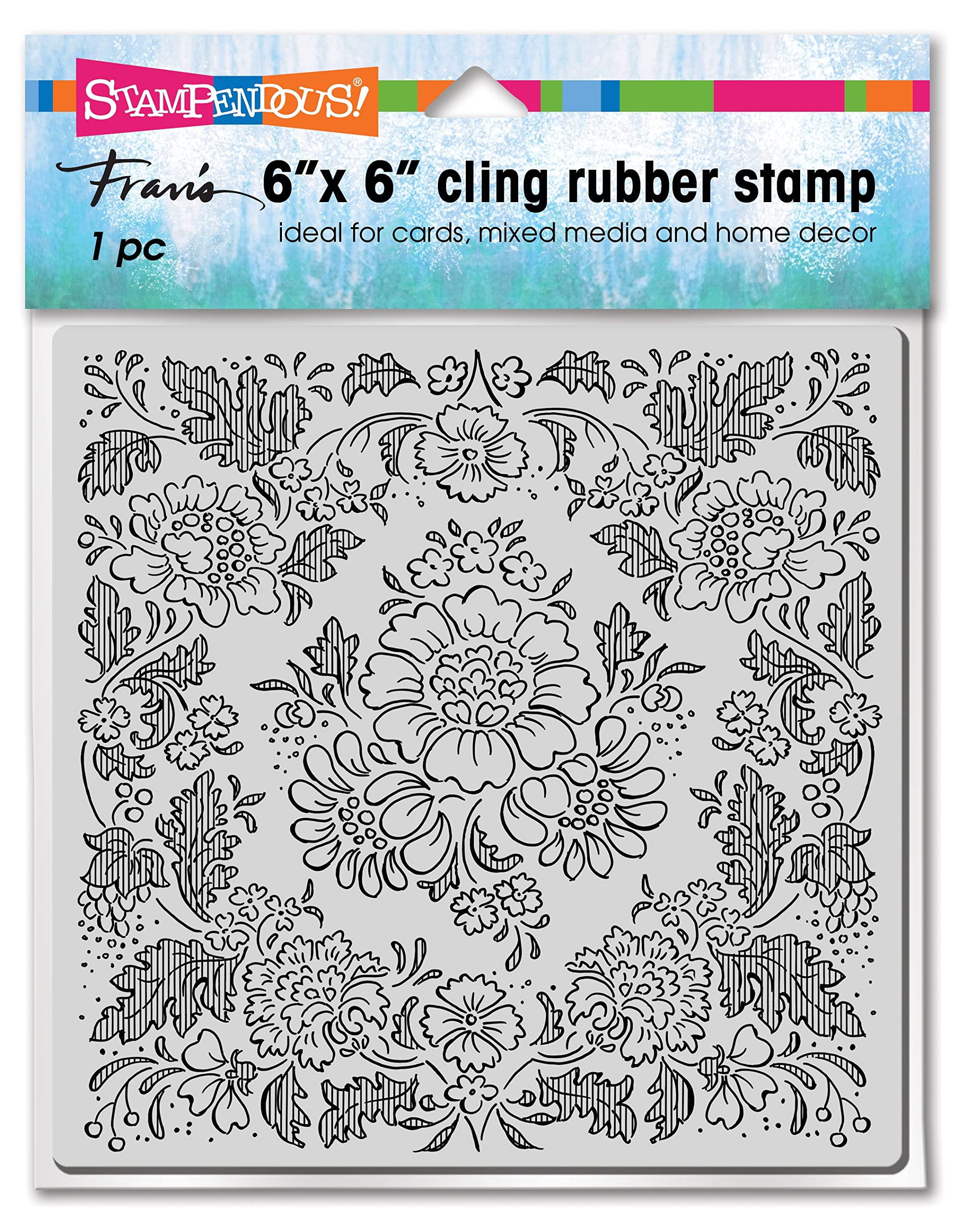 Cling Blooming Tapestry Rubber Stamp