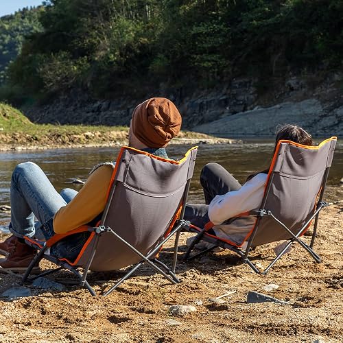 PORTAL Oversized Camping Chair - High Back, Lumbar Support, 400 Lb Capacity, Cup Holder