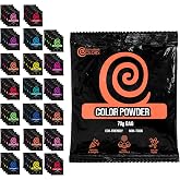 Chameleon Colors Colored Powder Packets, 70g ea, Fun Run, Color War, 100 Pk | Non-Toxic &amp; Washable, Colored Chalk for Throwing, School &amp; Party Events, Holi Festivals, FD&amp;C-Approved, 10 Vibrant Colors