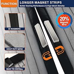 Magnetic Screen Door,Self Sealing Magnets, Easy