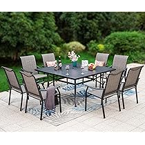 PTEROMY Waterproof Patio Table Cover - Heavy Duty 600D Canvas For Outdoor Dining Set, 111"x74" (Gray)