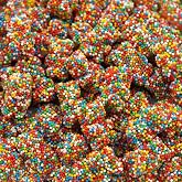 Crunchy Gummy Bears Candy, Fruity Gummy Candy with Nonpareils, 1 Lb Bag | Chewy Candy, Rainbow Nonpareils Candy