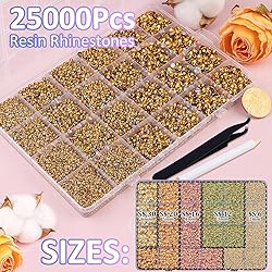 25000Pcs Resin Rhinestones with Tweezers for