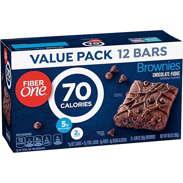 FIBER ONE BROWNIES, CHOCOLATE FUDGE BROWNIE, 90 CALORIE...