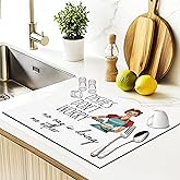 JFFTLL Funny Retro Baker Dish Drying Mat, Baking Gifts for Women, Absorbent Dish Drainer Reusable Washable Drying Mat Pad for Kitchen Counter, Funny Sarcastic Gifts, 12×15 Inch