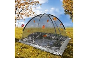 ANDGOAL Pond Cover Dome: Protective Netting Tent for Outdoor Fish Koi Ponds Garden Leaves Vegetable Plant Care Use 9X12 FT