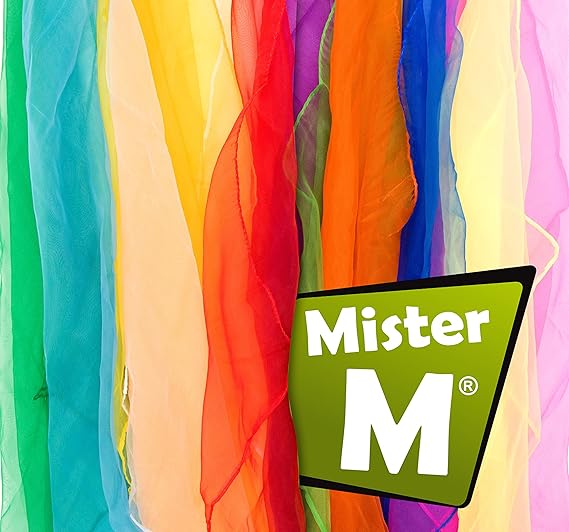 ? 12 Tücher ? Geprüft ? In der EU Zusammengestellt ? Rhythmik, Jonglier, Tanz Tücher ? mit GRATIS online Jonglier Lern Video 