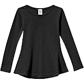 City Threads Girls Long Sleeve Shirts Thermal Tunic Tops, Cotton Blend Shirt for Girls