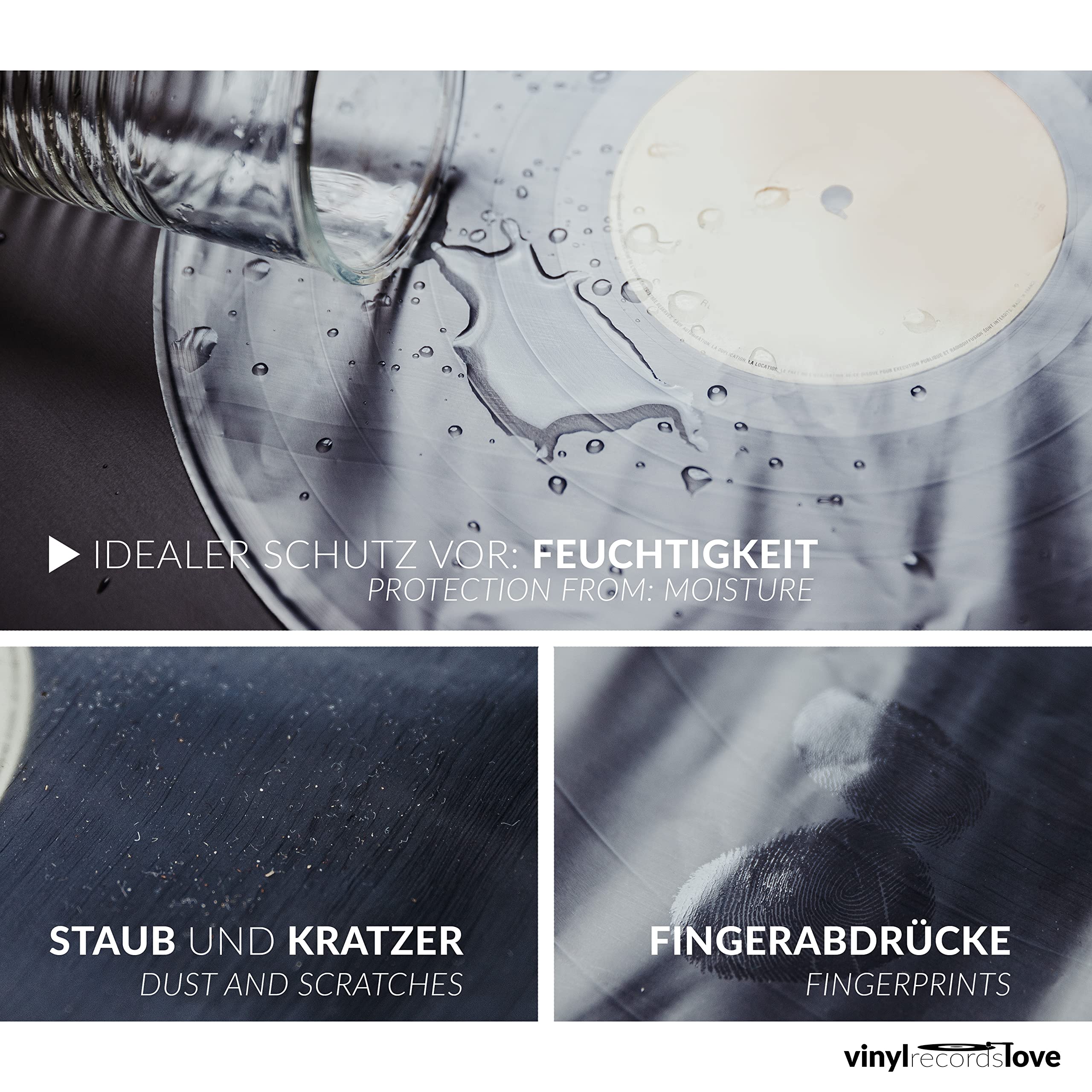 Schallplatten Innenhüllen 12" | 50 Stück Vinyl Hüllen | Plattenhüllen transparent | Optimaler Schutz | Schallplatten Hüllen | LP Schallplattenhüllen | LP Schutzhüllen | Antistatisch Vinyl Sleeves 5