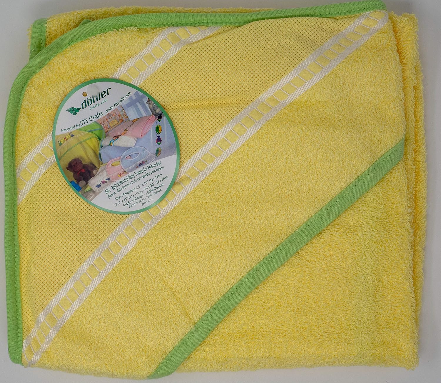 Cross Stitch Hooded Baby Towel Ready to Stitch No