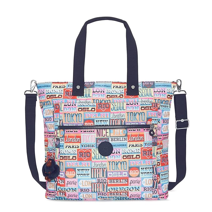 Kipling Lizzie Printed 15" Laptop Tote Bag Hello Weekend Amazon.in