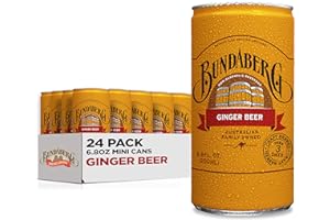 Bundaberg Ginger Beer, 6.8 fl oz Cans, (24 Pack)