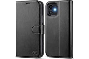 OCASE Compatible with iPhone 12 Case/Compatible with iPhone 12 Pro Wallet Case, PU Leather Flip Case with Card Holders RFID Blocking Kickstand Phone Cover 6.1 Inch (Black)