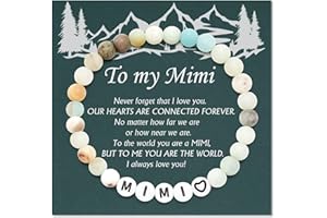 Shonyin Nana/Mimi/Grandma/Papa/Dad/Mom/Daughter/Aunt/Sister Gifts,Natural Stone Bracelet Christmas Birthday Valentines Mother's Day Gifts for Women Girls Men