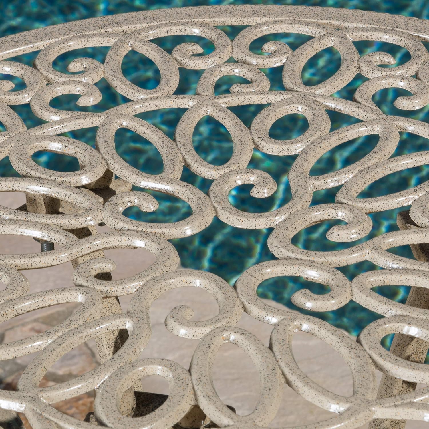 Christopher Knight Home Charleston Metal Bistro Set, Sand: Garden & Outdoor