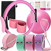 Oylyoyea Pilates Set – Home Pilates Equipment for Women Kit with Magic Circle Pilates Ring and Ball Set, Resistance Bands & Massage Balls & Exercise Bands for Toning,Flexibility & Core Strength