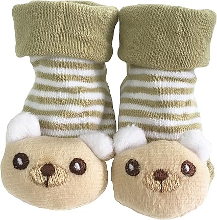 Jtc Brun Clair Ours Chaussure Chaussette Chausson Unisexe 7 A 9cm Mignon Pour Bebe De 0 6 Moi En Coton Antiderapant Amazon Fr Bebes Puericulture