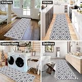 SHACOS Grey Runner Rug 60x180 cm Non Slip Hallway Kitchen Entryway view 5
