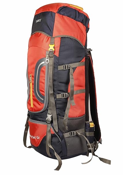 TRAWOC 60L Travel Backpack for Outdoor Sport Camp Hiking Trekking Bag Camping Rucksack HK005 (Orange) 1 Year Warranty