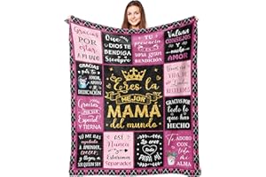 Lcobion Regalos para Mamá, Regalos para Mama Cumpleaños, Regalo para Mama En Español, Gifts for Mom, Mom Birthday Gifts from Daughter Son, Feliz Dia De Las Madres, Mama Gifts, Mama Mom Blanket 50"X60"