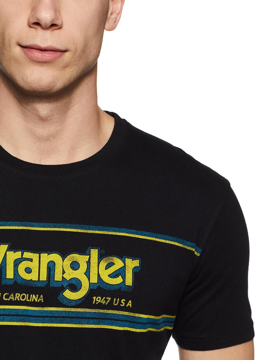 wrangler men's solid regular fit t-shirt