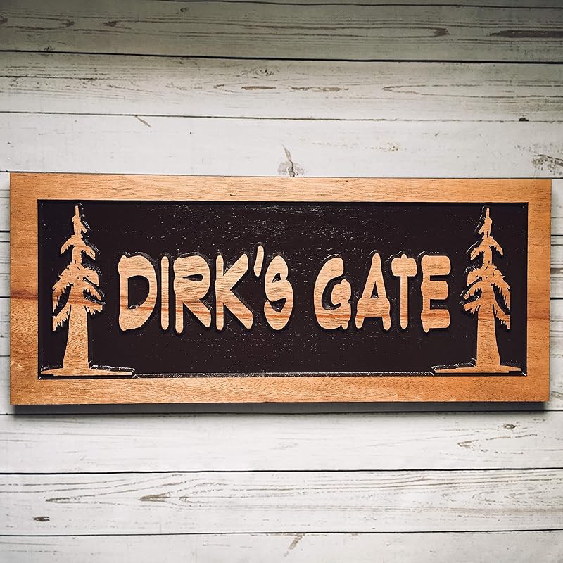 Personalized 3D Wood Sign Outdoor Wooden Cabin Sign Rustic