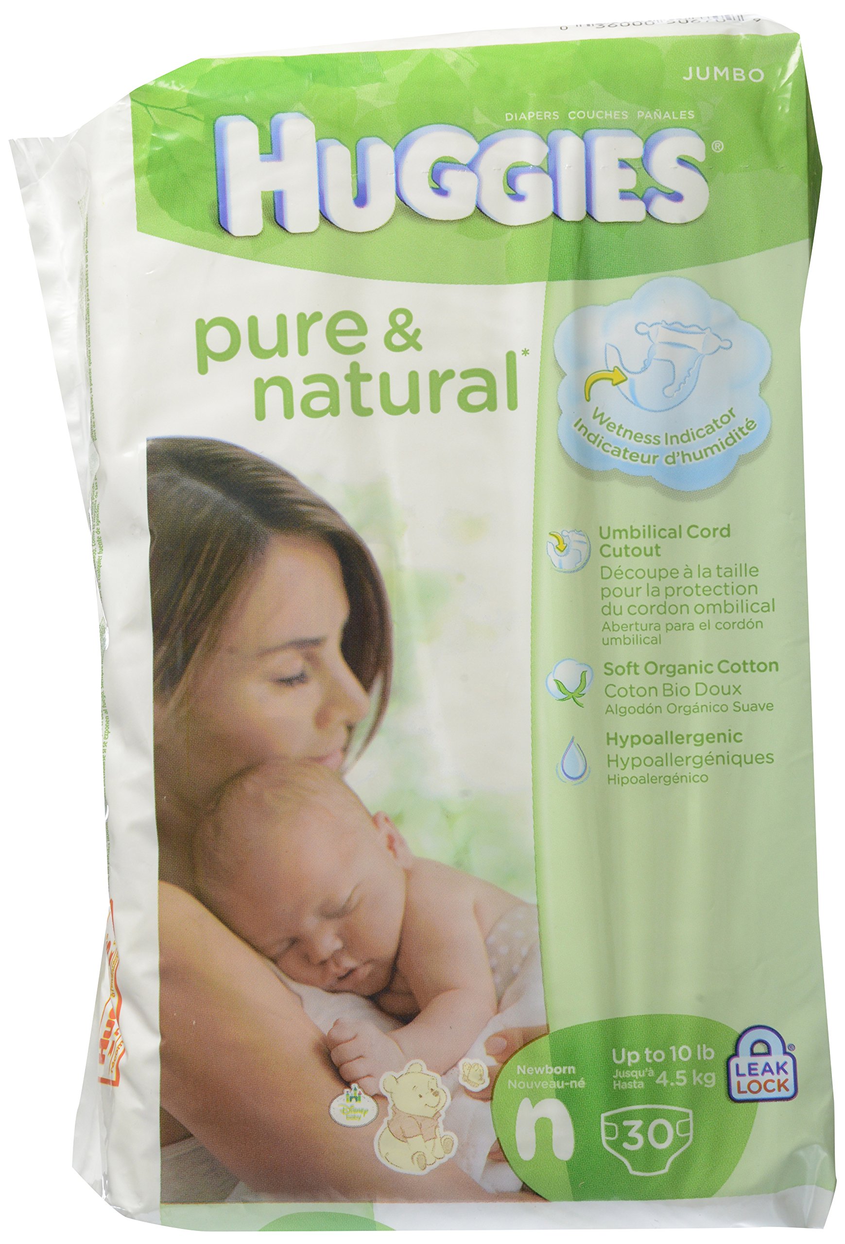 Huggies Pure and Natural Diapers, Newborn, Jumbo, 30 ct Buy Online in