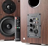 Roxel Onyx Active Bookshelf Speakers 100W RMS HDMI ARC Walnut view 2