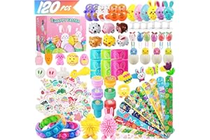 tgosomt 120Pcs Easter Basket Stuffers, Easter Egg Fillers, Easter Gifts For Kids Boys Girls, White Elephant Gift Ideas, Christmas Stocking Stuffers, Party Favors Goodie Bag Toys for 4 5 6 7 8 9 10