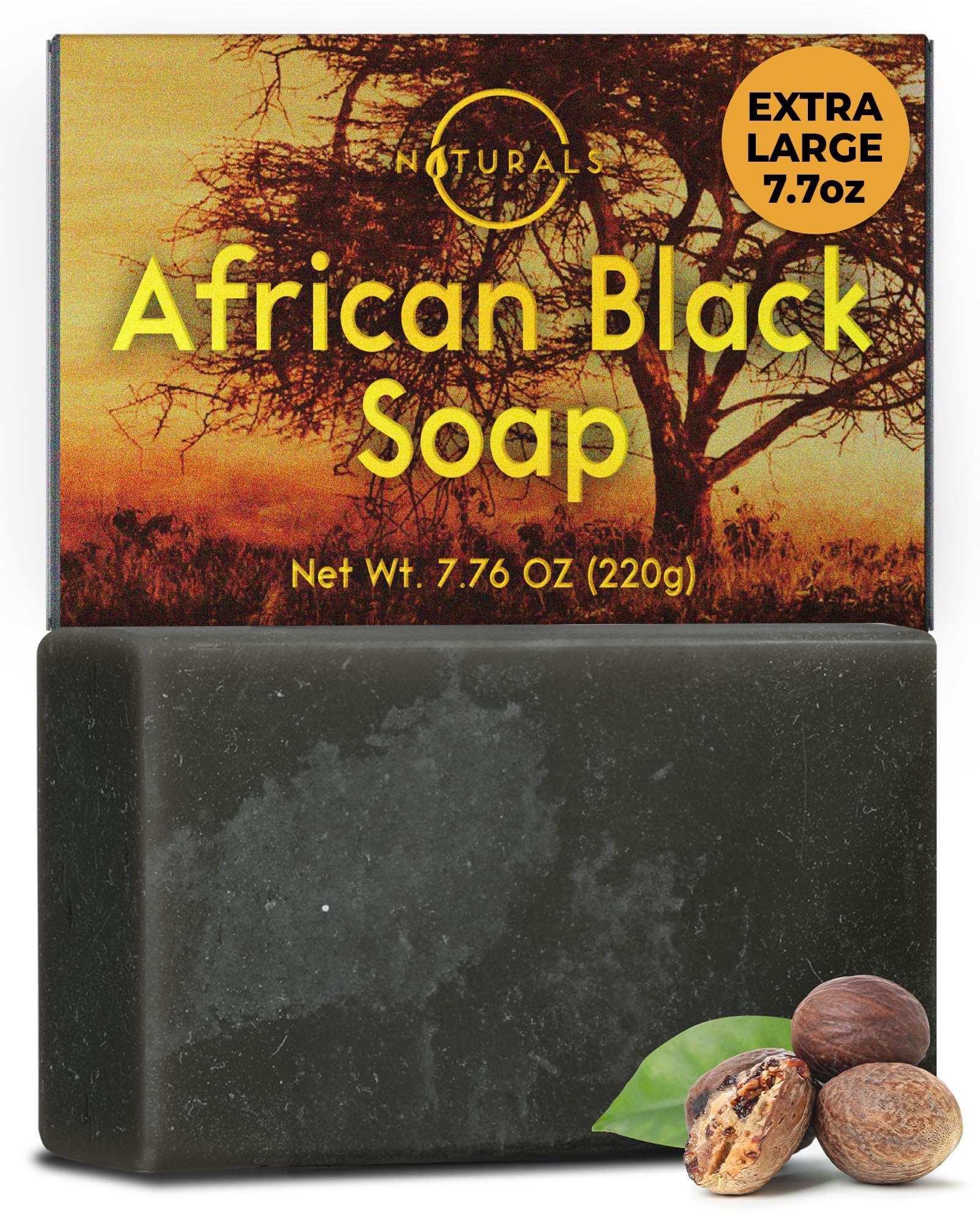 O Naturals Moisturizing Soap Bar (1pc, 220g) - Natural Soap Bar Face & Hand - Shower Soap, Body Wash Bar - African Soap