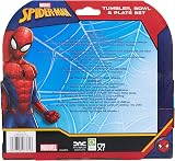 Marvel Spider-Man 3 Piece Kids Tableware Set Plate Bowl Cup Blue view 3