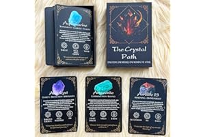 DPEHAKMK The Crystal Path Healing Oracle Deck, 50 Oracle Cards for Beginners, Mindfulness, and Spiritual Growth, Affirmation 